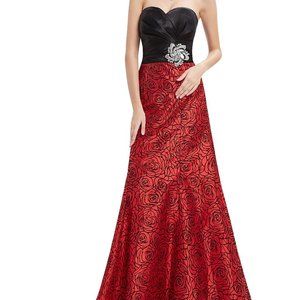 Strapless Satin Gown